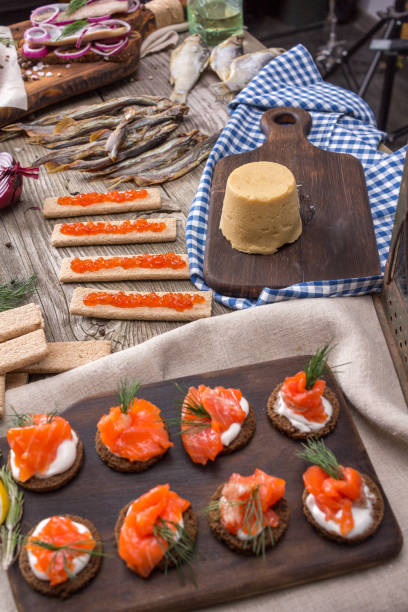 istock Traditional Norwegian cuisine - Brunost and fish 672806462