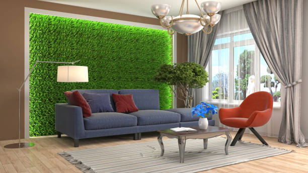 istock Interior living room. 3d illustration 672809558