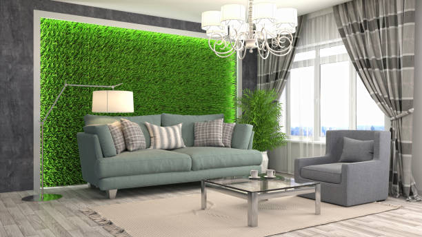 istock Interior living room. 3d illustration 672809596