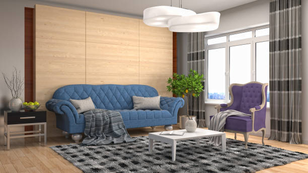 istock Interior living room. 3d illustration 672809610