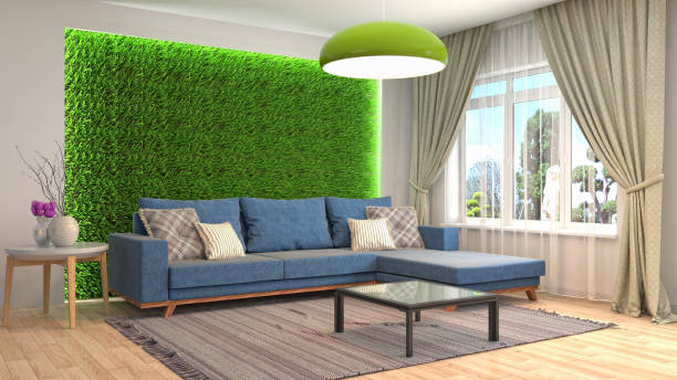istock Interior living room. 3d illustration 672809612