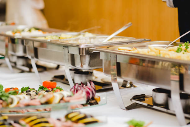 istock Catering food wedding buffet 672809738