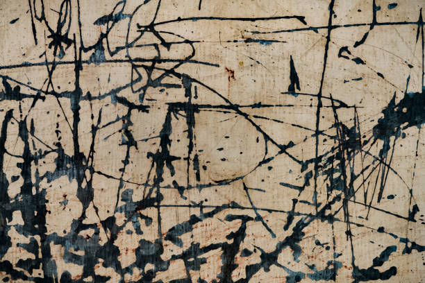 istock Scratched sheet metal wall, Pushkar, Rajasthan, India 672813962