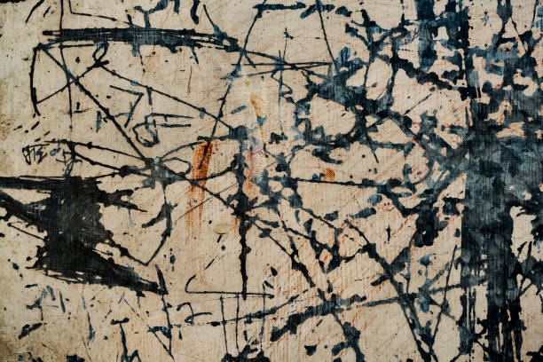istock Scratched sheet metal wall, Pushkar, Rajasthan, India 672813964