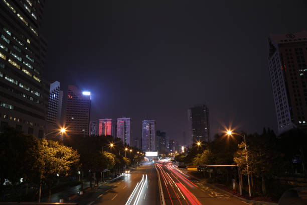 China Shenzhen future modern building night view