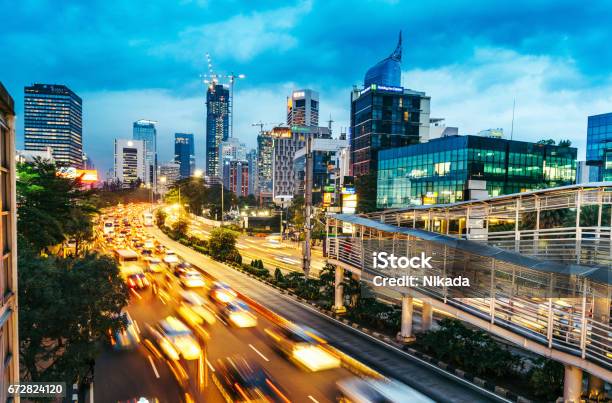 Modern Indonesia Capital City Jakarta Stock Photo - Download Image Now - Indonesia, Jakarta, City