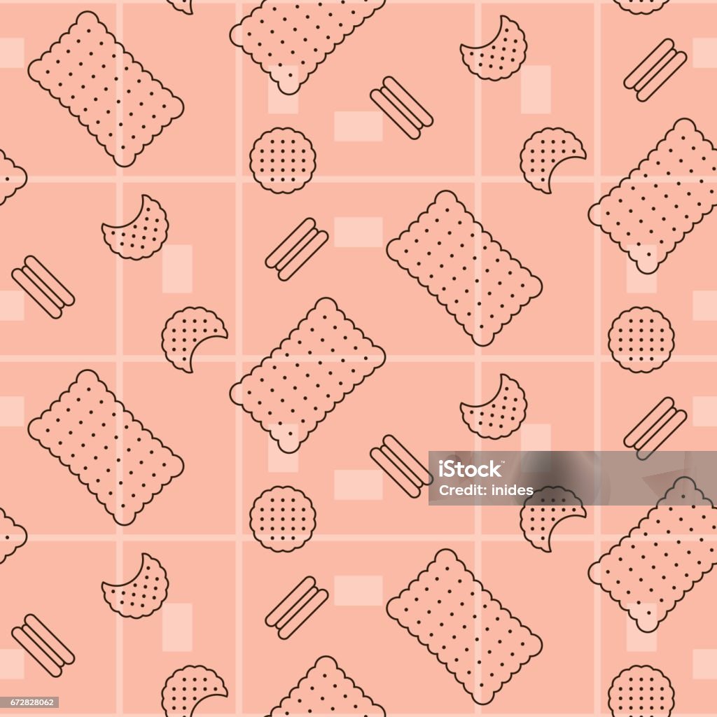 Biscuit Texture Pattern Biscuit Pink Seamless Vector Pattern Stock Illustration - Download ...