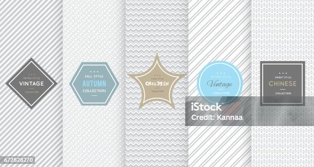 Light Grey Seamless Patterns For Universal Background Stock Illustration - Download Image Now