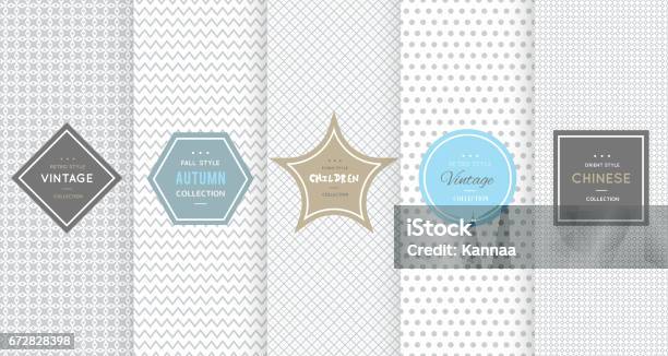 Light Grey Seamless Patterns For Universal Background Stock Illustration - Download Image Now