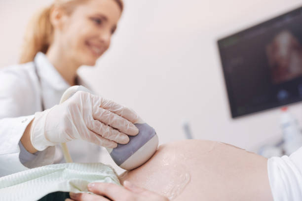 istock Skillful practitioner enjoying working hours in the sonography cabinet 672832438
