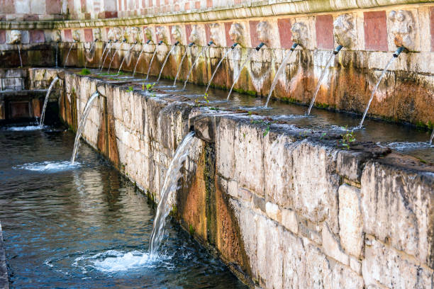 istock Fountain of the 99 Spouts, L'Aquila 672837588