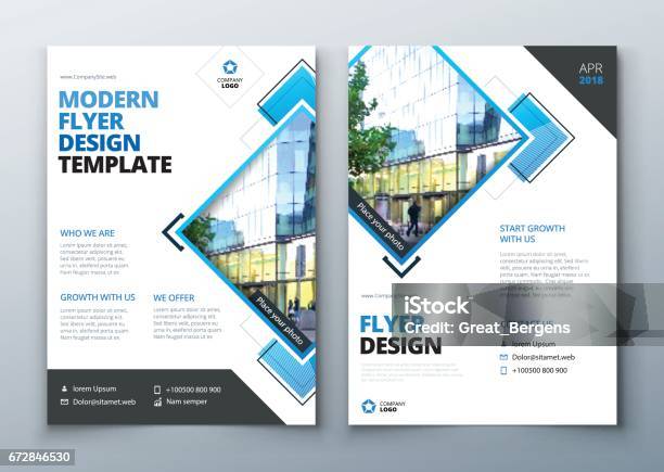 Flyer Design Corporate Business Report Cover Brochure Or Flyer Design Leaflet Presentation Teal Flyer With Abstract Circle Round Shapes Background Modern Poster Magazine Layout Template A4 Stock Illustration - Download Image Now