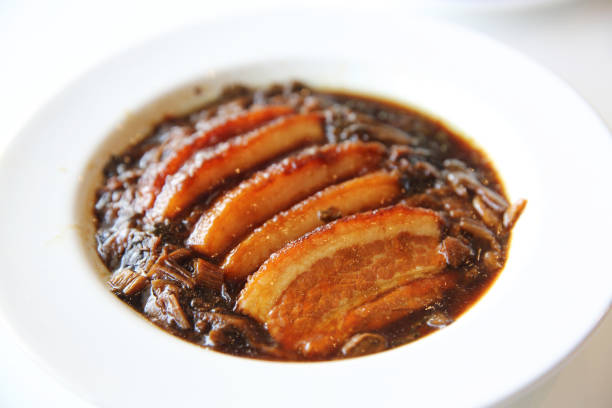 istock Boiled belly pork Chinese food style 672852128