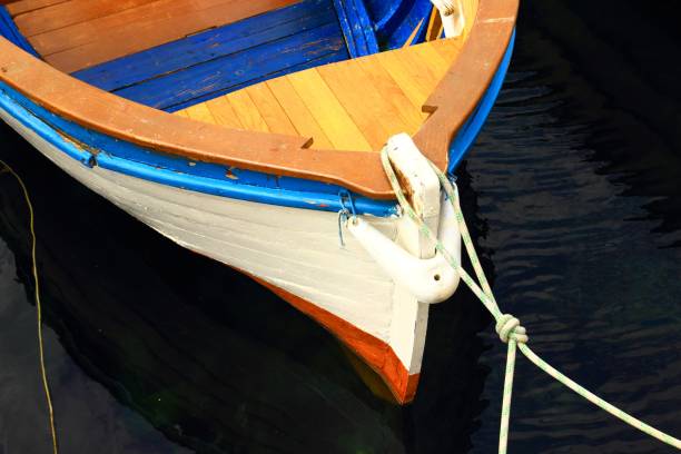 istock Colorful boat in port, Karlobag in Croatia 672863094