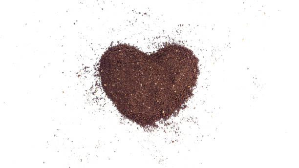 istock Heart shaped of coffee bean on white background. 672869634