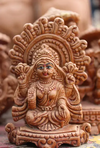 sand art of Hindu goddess