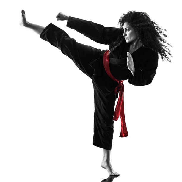 istock woman Kung Fu Pencak Silat isolated 672883662