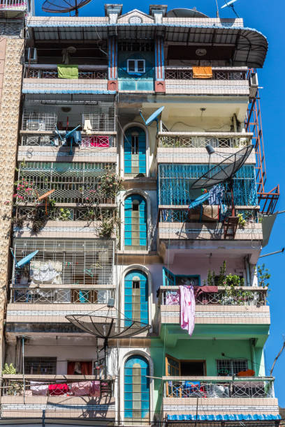 istock building facade Yangon in Myanmar 672888184
