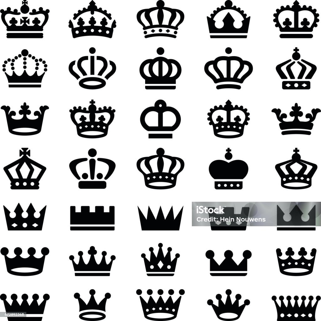 Crown Crown icon collection - vector silhouette Crown - Headwear stock vector