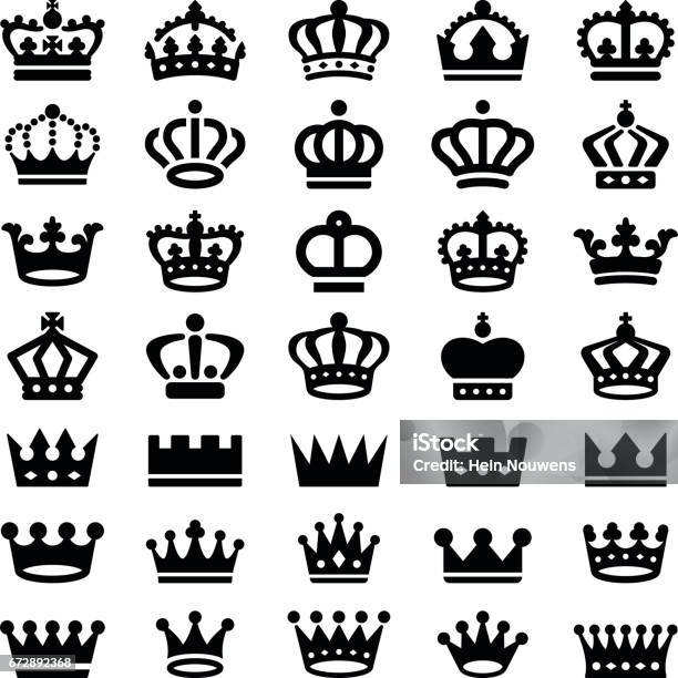 Crown Stock Illustration - Download Image Now - Crown - Headwear, Icon Symbol, Queen - Royal Person