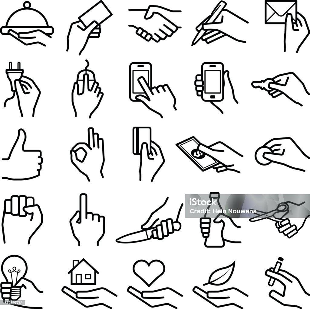 Hand icons Hand icon collection - vector illustration Hand stock vector