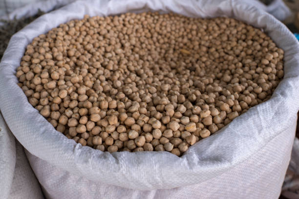 Roasted masala chana chickpeas stock photos