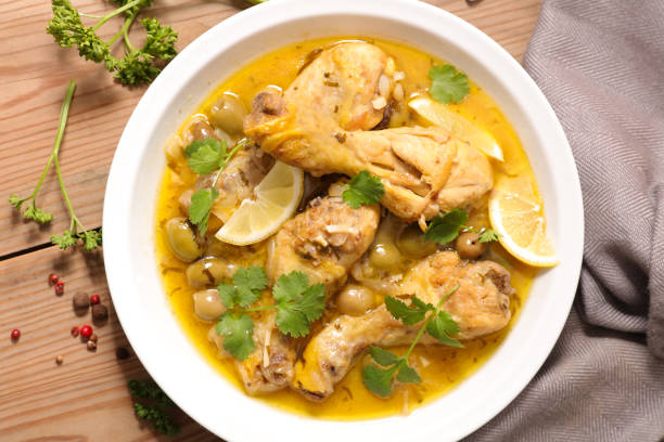 istock chicken with olive,lemon and coriander 672910222