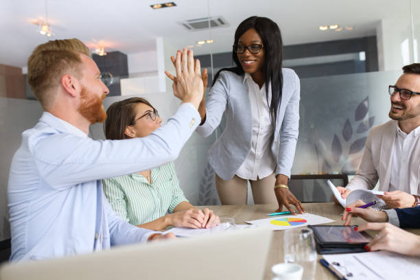 istock The end of a successful meeting! 672915172
