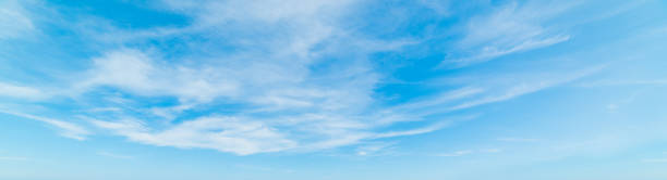 istock Blue sky and cirrus clouds 672916386