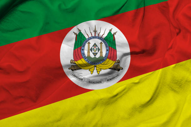 Waving Flag of Rio Grande do Sul, Brazil Flag Collection rio grande do sul state stock pictures, royalty-free photos & images