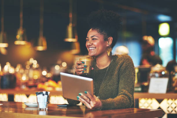 istock Good coffee + free wifi = good vibes 672924680
