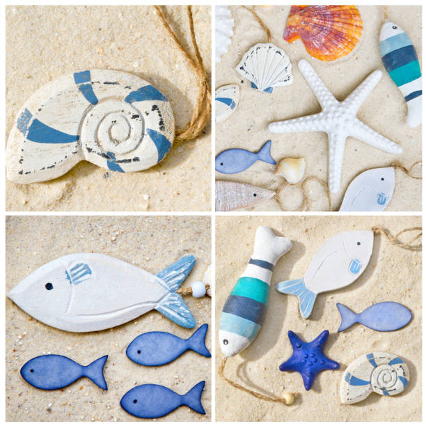 istock Blue and white sea life 672929896