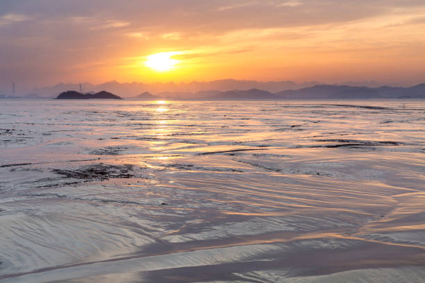 istock Seascape with sunset at Yueqing bay. 672933758