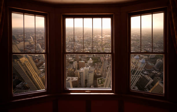 istock Windows from buildings in the evening. 672945518