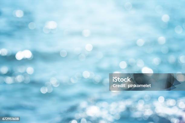 Blur Beautiful Shiny Sparkling Tropical Blue Sea Beach Stock Photo - Download Image Now