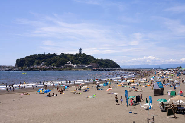 Enoshima sea bathing Enoshima sea bathing fujisawa kanagawa photos stock pictures, royalty-free photos & images