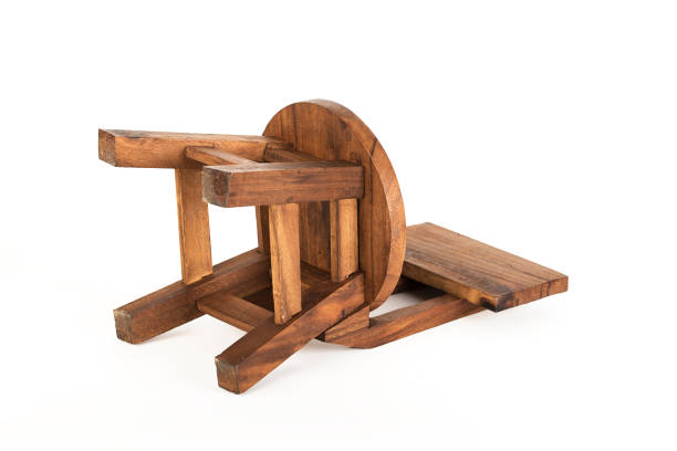 istock Wooden chair isolated on white background 672968966