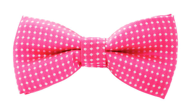 istock pink with white polka dots bow tie 672972476