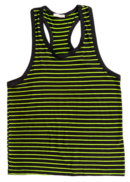 istock Green striped shirt 672972484