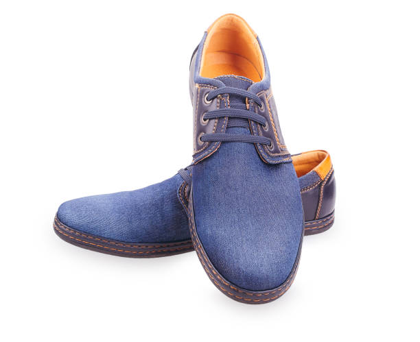 istock Men's denim shoes 672972502