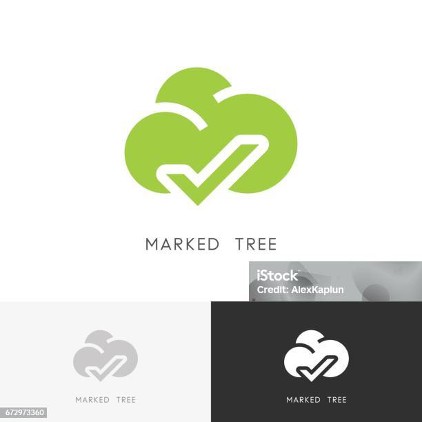 Tree Mark Sign Marked Tree Stock Illustration - Download Image Now - Agriculture, Bush ...
