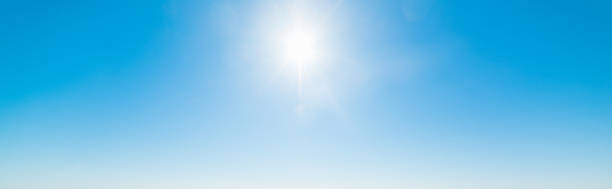 istock Sun shining in the blue sky 672978566