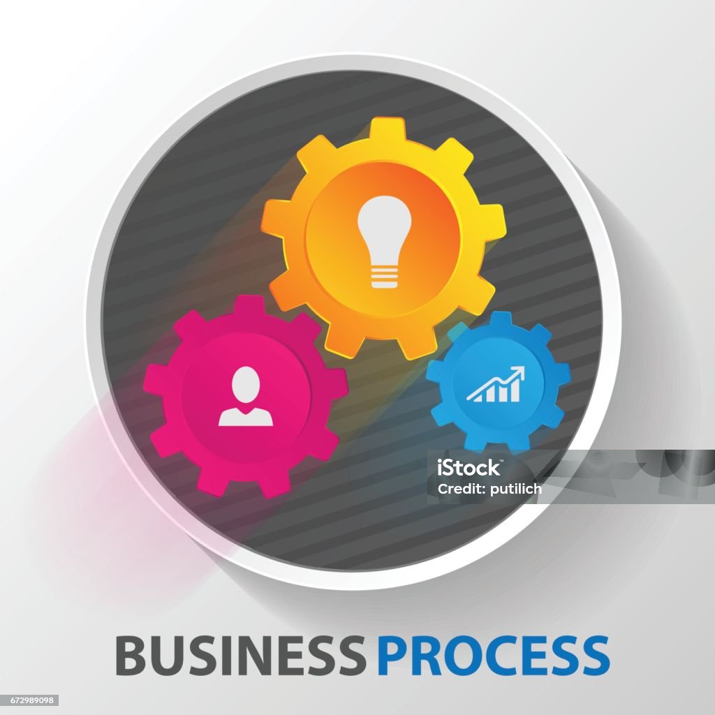 Process And Wheel Cogwheel Vectorweb Communication Mechanical Stock ...