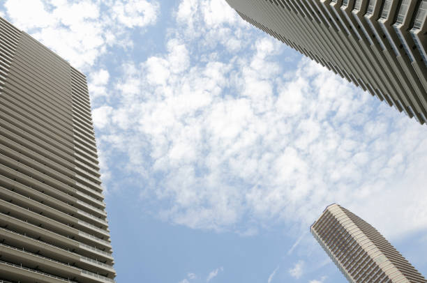 istock Sky and high rise apartment buildings 672990184