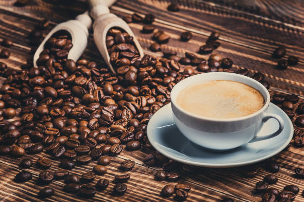 istock breakfast of coffee with crema and beans 672993904