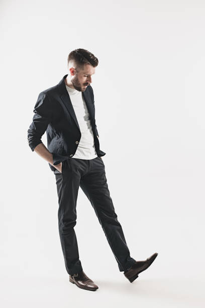 istock Portrait of stylish handsome young man 673010844