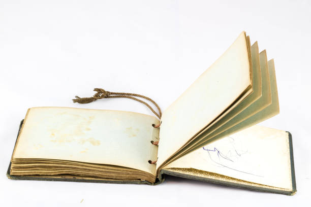 istock Old dusty book on white isolated background 673022398