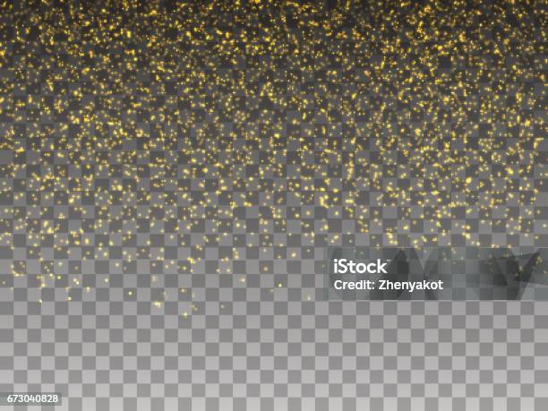 Vector Illustration Of A Falling Gold Magic Dust Stock Illustration - Download Image Now - Dust, Elf, Backgrounds