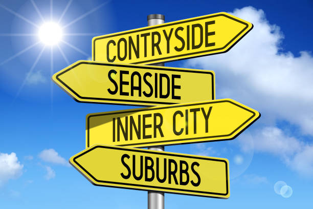istock Real estate - yellow road-sign 673040940