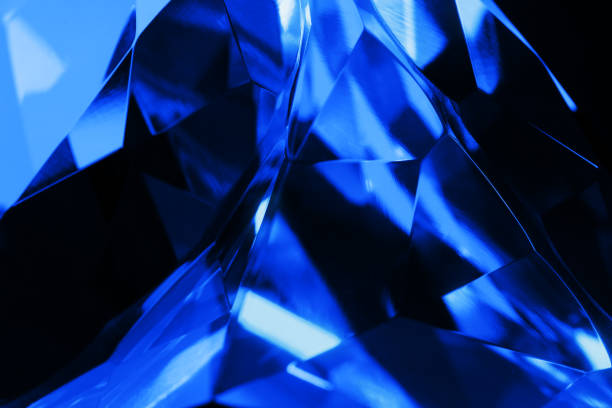 青い結晶の背景 ストックフォト
